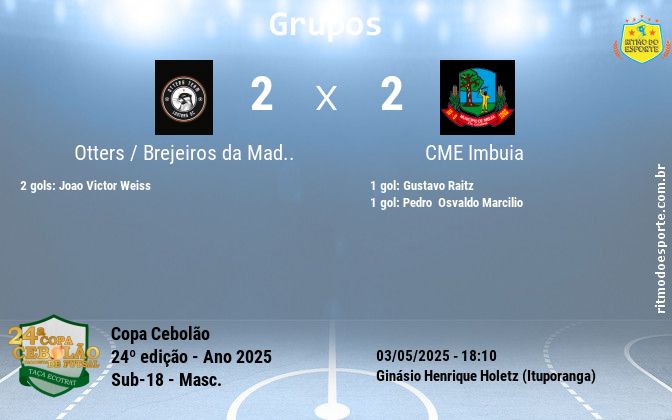 Resultado da partida